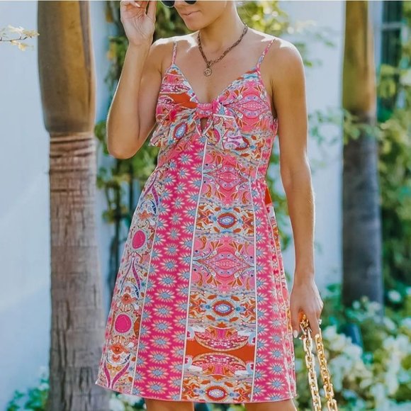 VACAY VIBES Paisley Print Dress pink - Picture 3 of 8